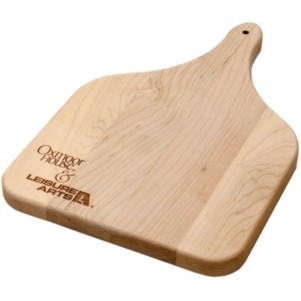 15" Wood Cutting Board w/Paddle Handle