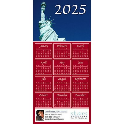 Full Color Z-Fold Calendar Greeting Cards w/Imprinted Envelopes (15"x7")