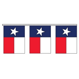 30' Texas Flag Poly Pennants