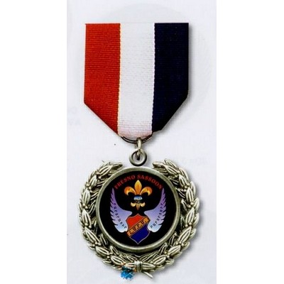 1 1/2" Custom Wreath 1 1/2" Medal