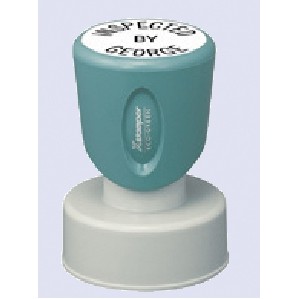 Xstamper Pre-Inked Inspection Stamp (1 9/16" Diameter)