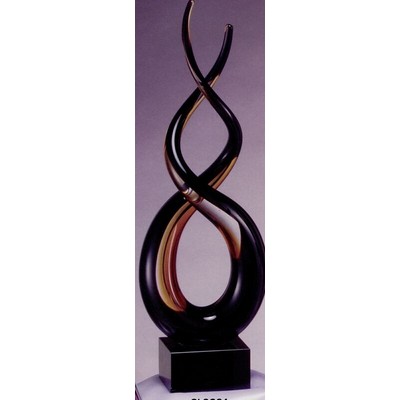 Art Glass Sculpture - 14.75" Figure 8