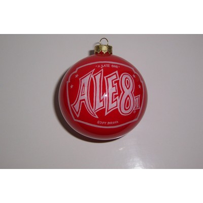 3" Ball Glass Ornament - Simple Artwork