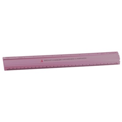 12" Breast Cancer Awareness Office Ruler