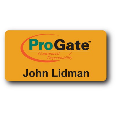 White Plastic Name Badge (1.5"x 3")