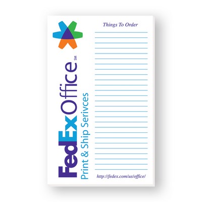 5" x 8" Memo Notepad 50 Sheets Custom Printed