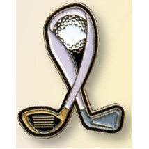 Golf Awareness Ribbon Lapel Pin