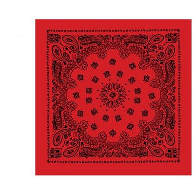 22" Red w/Black Trainmen Bandana