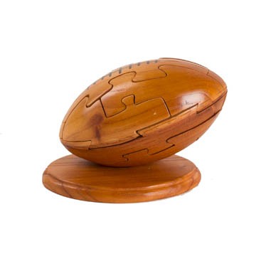 Unique Mahogany Football Puzzle (Screened)