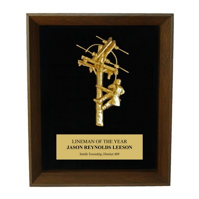 8 x 10 LineMan Shadow Frame Award