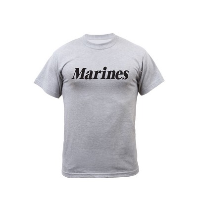 Marines Gray Physical Training T-Shirt (2XL)