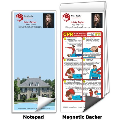 Full-Color Magnetic Notepads - ABC's of CPR (3 1/2" x 8")