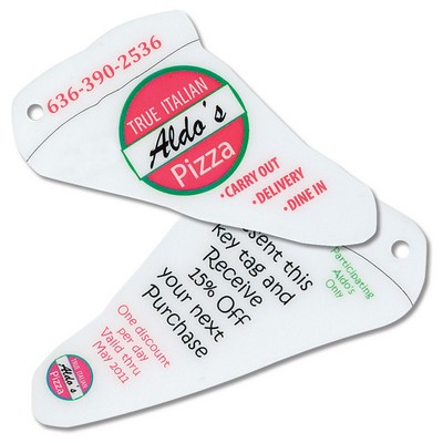 Pizza Slice Shaped Key Tag (1-5/8"x2-7/8")