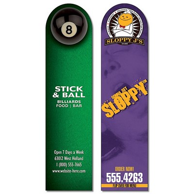 Plastic Bookmark - 1.75x7 UV-Coated (1S) with Round Tip - 10 pt.