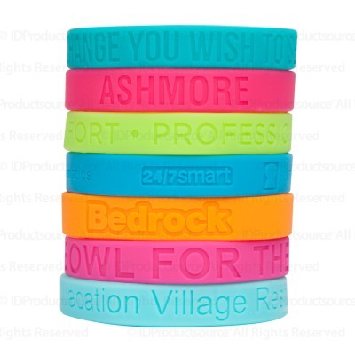 1" Debossed Silicone Wristband