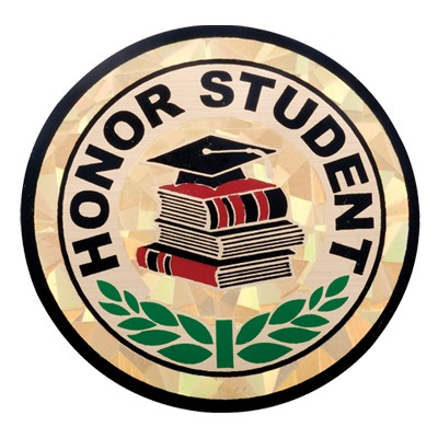 2" Honor Student Mylar Medallion Insert Disc