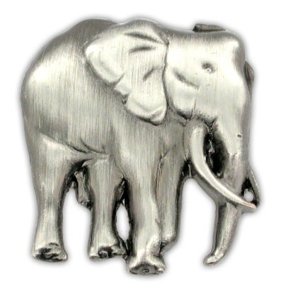 Antique Silver Elephant Animal Pin