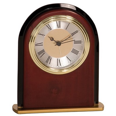 6½" Tall Mahogany Finish Arch Clock