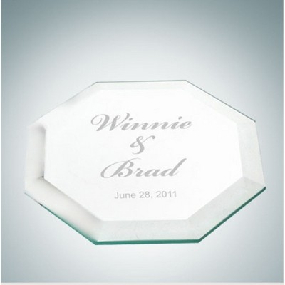 Octagon Jade Glass Coaster (Single)