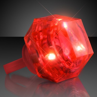 Huge Red Gem Lighted Rings