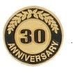 30 Years Anniversary Round Stock Die Struck Pin