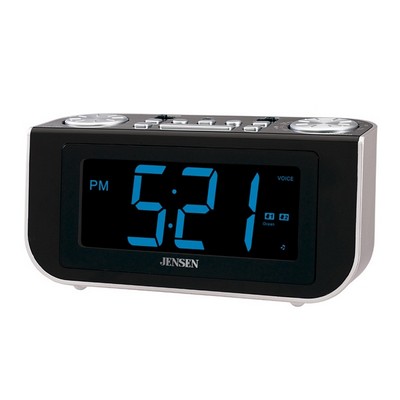 Jensen AM/FM Talking Alarm Clock Radio with Voice Recognition