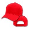 Big Size Red Structured Adjustable Cap 2XL - 4XL