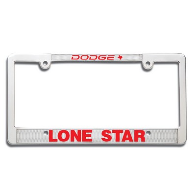 Metal License Frame w/Single Color Raised Imprint