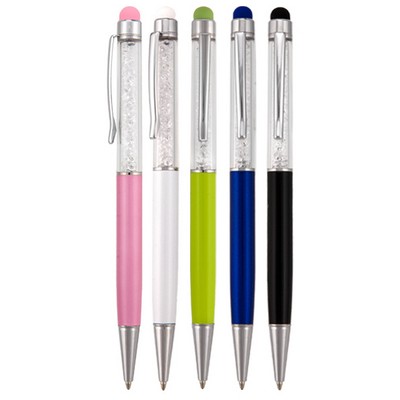 Princess Ballpoint Twist Stylus Pen (Black)