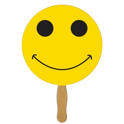 Smiley Face Hand Fan Full Color (1 Side)