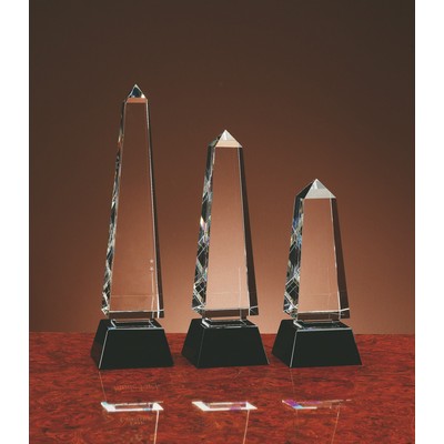 10" Jet Crystal Obelisk Award