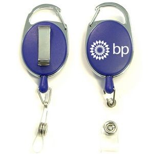 Oval Shape Retractable Badge Holder with Clip