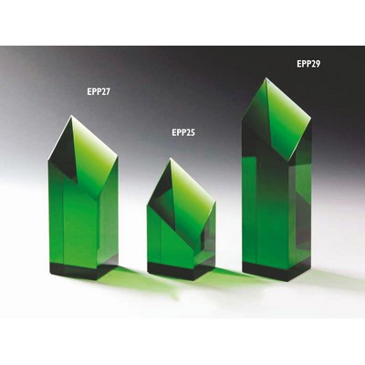 Emerald Paragon Optic Crystal Award (2-3/8"x7")