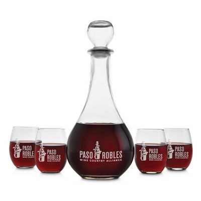 5 Piece Loto Carafe Set - Etched