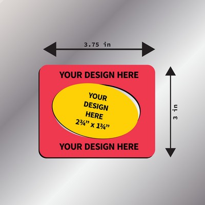 3.75" x 3" Oval Punch Out Flex Magnet