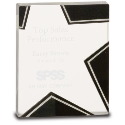 Black & Silver Glass Star Award