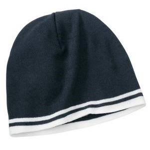 Port & Company® - Fine Knit Skull Cap with Stripe