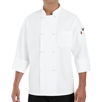 Red Kap Men's Eight Knot-Button Chef Coat