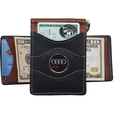 Two-Tone Leather Currency Organizer