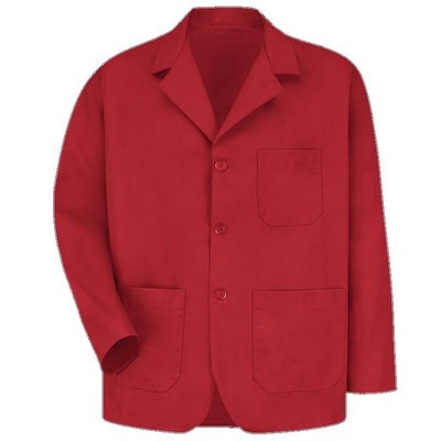 Red Kap™ Men's Three Button Lapel Counter Coat - Red