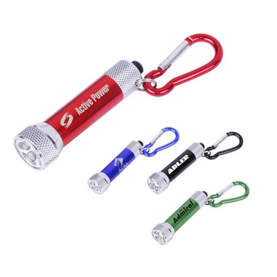 Super Bright 5 LED Mini Aluminum Flashlight w/ Carabiner