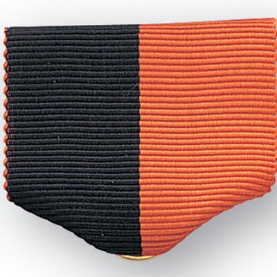 RL Series Pin Back Black & Orange Ribbon w/Metal Ring