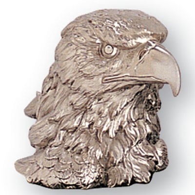 4½" Bright Silver Resin Eagle Head w/¼" Rod