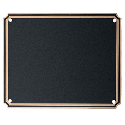 Brass Screened Plate w/Notched Corners & 2 Holes (4½" x 6")