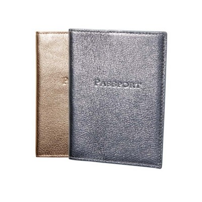 Passport Holder - Metallic Goatskin Leather