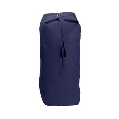 Navy Blue Jumbo Top Load Canvas Duffle Bag