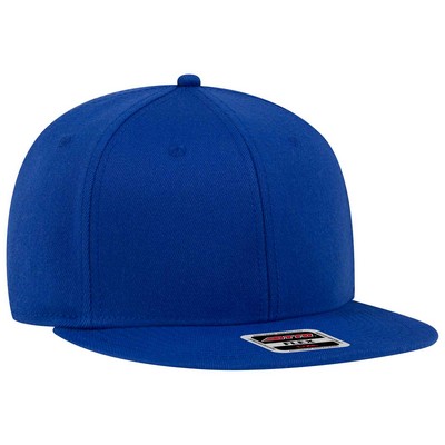 OTTO Stretchable Wool Blend Twill Square Flat Visor "OTTO FLEX" 6 Panel Pro Style Baseball Cap