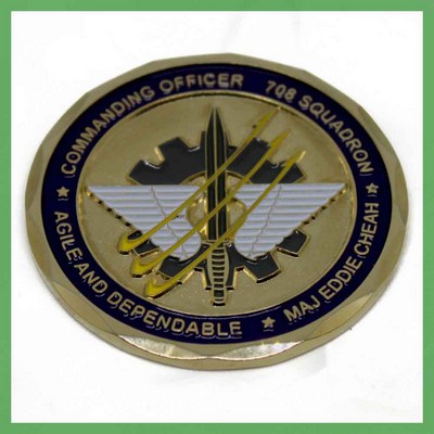 Custom Challenge Coins Die Struck Brass (2'')