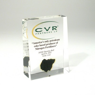 Wedge Lucite® Embedment Award (3" x 4" x 1 1/4" x 3/4")