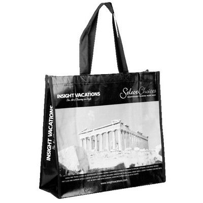 Large Fashion Laminated Shopper Bag (14"x 16"x 6")